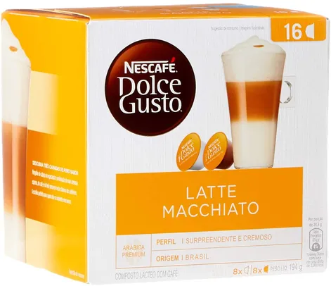 Nescafe Dolce Gusto, Latte Macchiato, 16 Cápsulas R$17