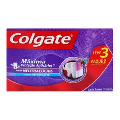 Kit Creme Dental Colgate Máxima Proteção Anticáries Mais Neutraçúcar