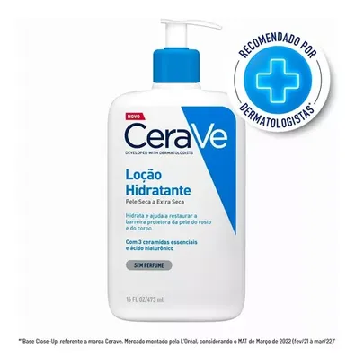 Loção hidratante Cerave Com Ácido Hialurônico Sem Perfume 473ml