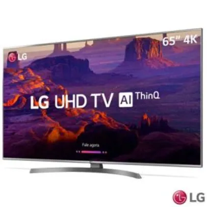 Smart TV 4K LG LED 65" 65UK7500 IPS HDR Ativo com controle Smart Magic - R$ 5000