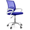 Imagem do produto Cadeira De Escritório Secretária Base Cromada Com Rodinha Fortt Lisboa Azul - Csf02-a