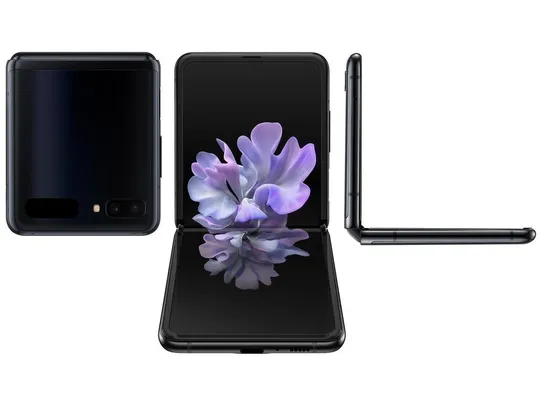 Smartphone Samsung Galaxy Z Flip 256GB Preto 4G - Octa-Core 8GB RAM 6,7” Câm. Dupla + Selfie 10MP 