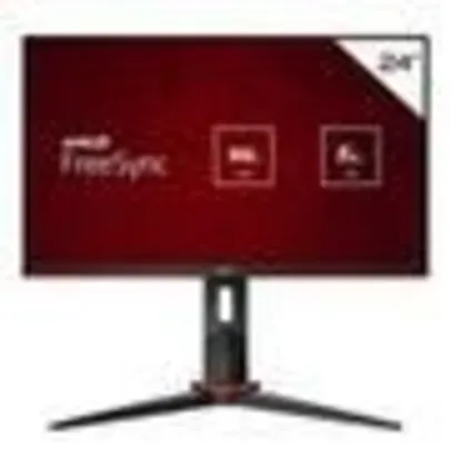 Monitor 24" AOC 24G2/BK Preto e Vermelho | R$1.520