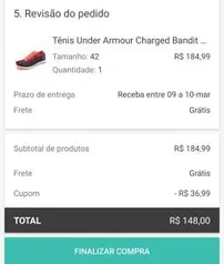 Tênis Under Armour Bandit 3, apenas n° 42 disponível.