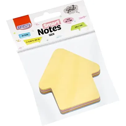 [R$ 4 +por- & compra R$ 100+] Bloco Adesivo Smart Notes Seta Pastel Bloco com 100 Folhas, BRW