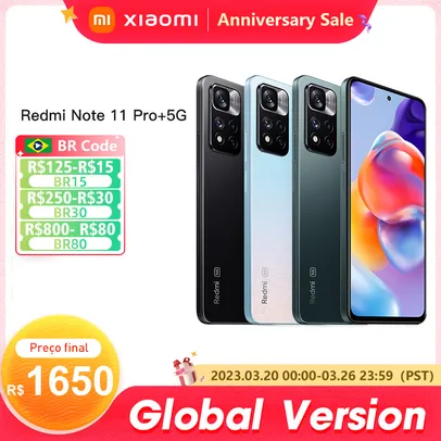 Smartphone Redmi note 11 pro + 5g 128GB / 6gb