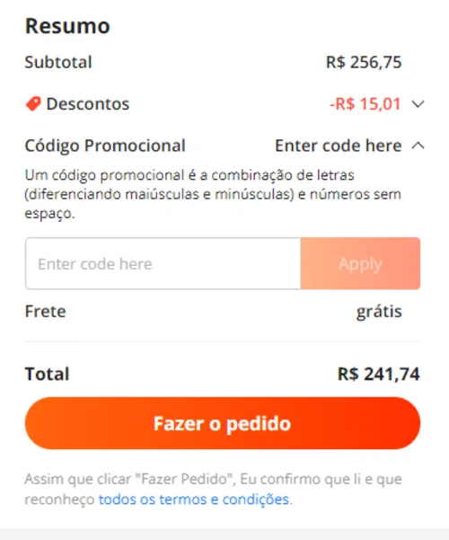 Imagem na descrição da promoção