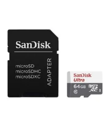Cartão de Memória SanDisk Micro SD, 64Gb R$61