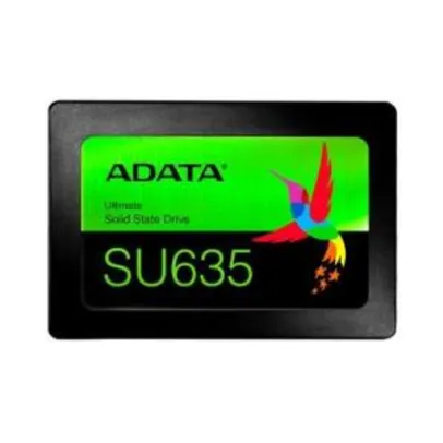 SSD Adata SU635, 480GB, SATA, Leituras: 520MB/s e Gravações: 450MB/s - ASU635SS-480GQ-R | R$ 369