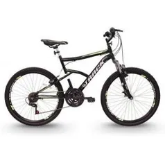 Bicicleta Aro 26 Track Bikes Master Mountain 21 Marchas e Suspensão Dianteira – Preta/Verde - R$759,05