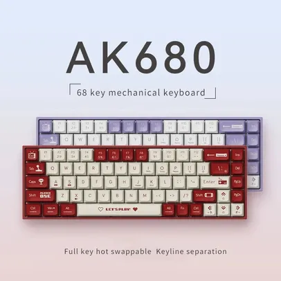 [Taxa Inclusa/Moedas R$79] Teclado Mecânico Ajazz AK680 RGB 