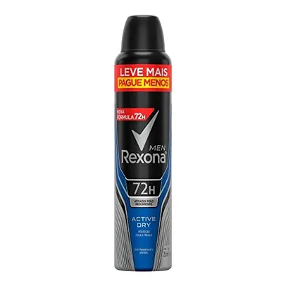 [Leve + Pague -]Antitranspirante Aerossol Active Dry Rexona Men 250Ml Leve Mais Pague Menos, Rexona (A embalagem pode variar)