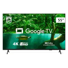 Smart TV Philips 55&quot; 4K 55PUG7408/78 LED HDR10+ Dolby Vision 3X HDMI 2X USB Google TV WiFi