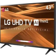 Smart TV Tela Led 43" LG 43UM7300PSA Ultra HD com Conversor Digital Thinq Ai