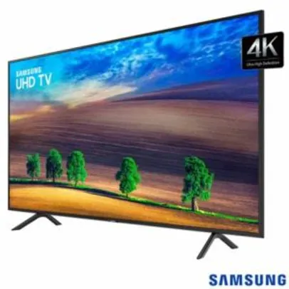 Smart TV 4K Samsung LED 2018 UHD 50", Solução Inteligente de Cabos, HDR Premium, Tizen, Wi-Fi, 3 HDMI 2 USB - UN50NU7100 por R$ 2319