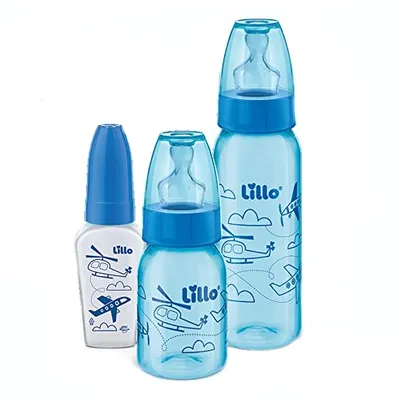 Kit Mamadeira Lillo 50/120/240ml Evolução Divertida Azul