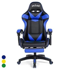 Cadeira Gamer PCTOP Racer Azul e Preto - 1006, Médio