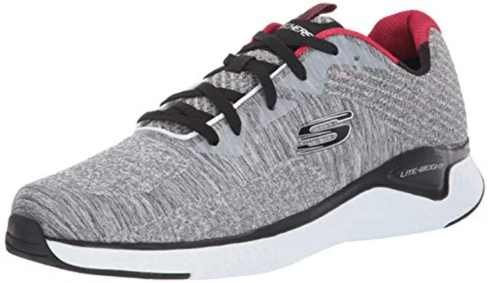 Tênis Solar Fuse-Kryzik, Skechers, Masculino, Cinza Escuro/Preto, 41