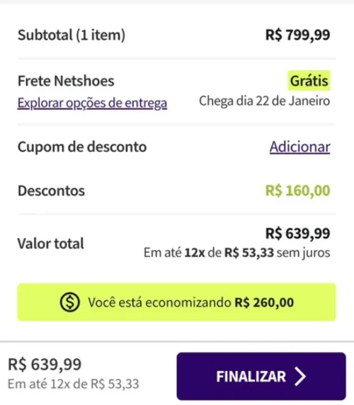 Imagem na descrição da promoção