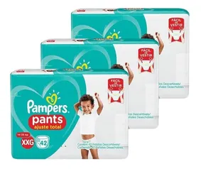 Kit Fralda 126 unid - Calça Pampers XXG Pants Ajuste Total Hiper