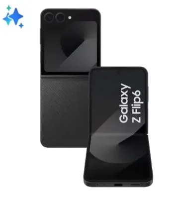 Celular Samsung Galaxy Z Flip6 5G, 256GB, 12GB RAM, Tela 6.7", Câm. Dupla + Selfie 50MP, Galaxy AI Preto