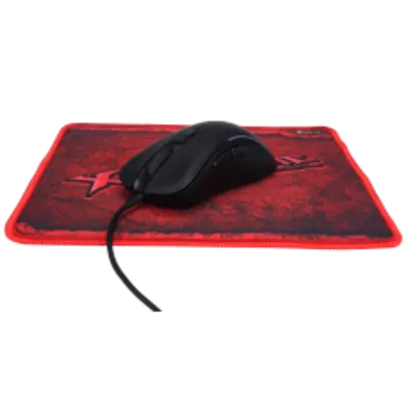 Combo Gamer Mouse e Mousepad Xtrike Me GMP-290, 3600DPI, Rainbow, USB, Black