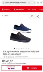 2 Tênis Slip on Masculino