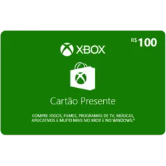 Cartão Digital  Xbox Live Credits R$ 100,00