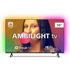 Smart Tv 50'' UHD 4K Philips Google Voz Bluetooth Preto Bivolt 50PUG7908