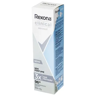 Desodorante Antitranspirante Aerossol Rexona Clinical sem Perfume 150ml