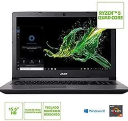 Notebook Acer 12gb memória Ryzen 5