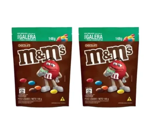 (R$ 6,99 cada) Combo 2 confeito M&MS choc ao leite 148G mars