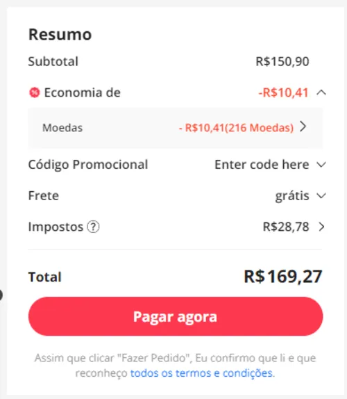 Imagem na descrição da promoção