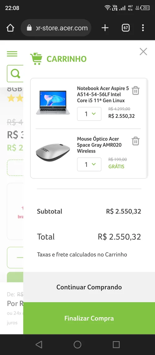 Imagem na descrição da promoção