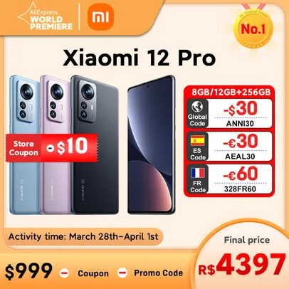 Smartphone Xiaomi Mi 12 Pro  8gb/256gb