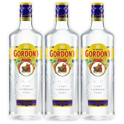 Gin Gordons 750ml 03 Unidades