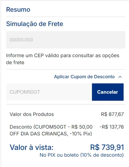 Imagem na descrição da promoção