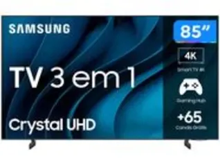 Smart TV 85” UHD 4K LED Crystal Samsung 85CU8000 120 HZ