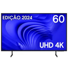 Samsung Smart TV 60 UHD 4K 60DU7700 2024 Processador Crystal 4K Gaming Hub Controle Solar Alexa 