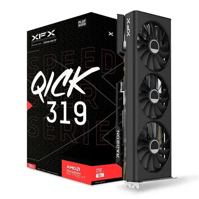 Placa de Vídeo RX 7700 XT Gaming 12G XFX Speedster QICK AMD 12GB GDDR6 - RX-77TQICKB9