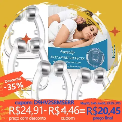 Clipe de silicone Anti ronco 