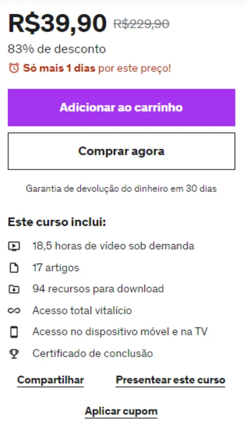 Imagem na descrição da promoção