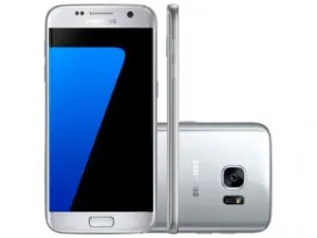 Smartphone Samsung Galaxy S7 Flat 32GB Prata 4G - Câm. 12MP + Frontal 5MP Tela 5.1” QuadHD Octa Core - R$1457