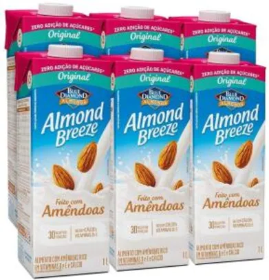 Kit Bebidas de Amêndoas Almond Breeze Zero 6x1L | R$ 30