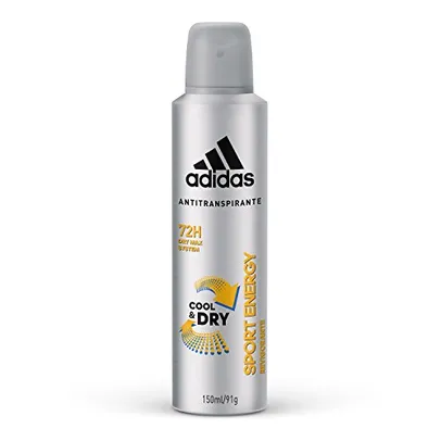 (REC) (Leve 3 Pague 2)  Desodorante Aerossol Antitranspirante Adidas Masculino Sport Energy 150Ml 90G