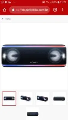 Caixa de Som Portátil Sony SRS-XB41 com Bluetooth, Extra Bass - R$664