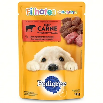 Ração Úmida para Cães Filhotes Pedigree Carne ao Molho 100g