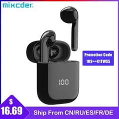 Fone de ouvido bluetooth Mixcder X1 com 4 microfones, BT 5.1 | R$117