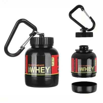 Chaveiro Mini Porta Whey / Creatina com reservatorio de Liquido 100ml.