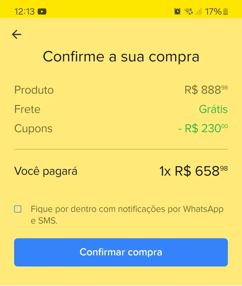 Imagem na descrição da promoção